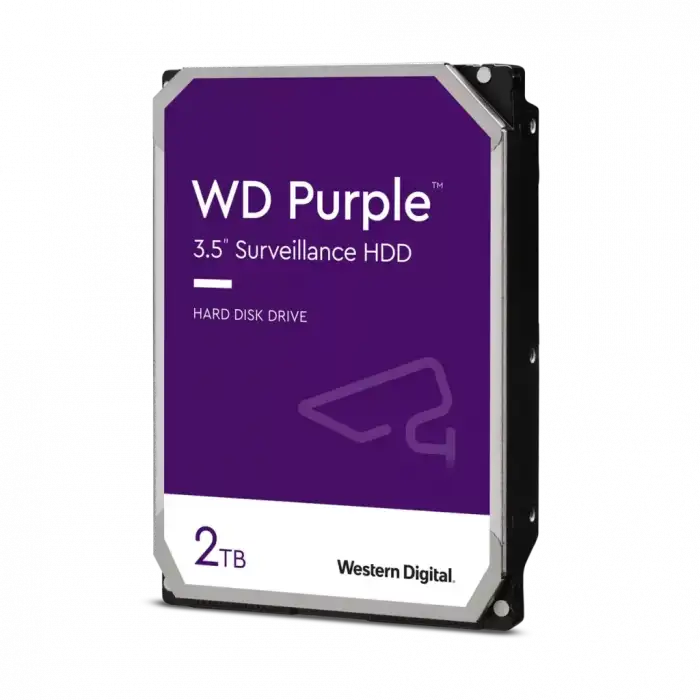 Wd Purple, Wd23purz,  3.5, 2tb, 256mb, 5400 Rpm, 7/24 Güvenlik, Hdd (türkiye Distribütörü Garantili)