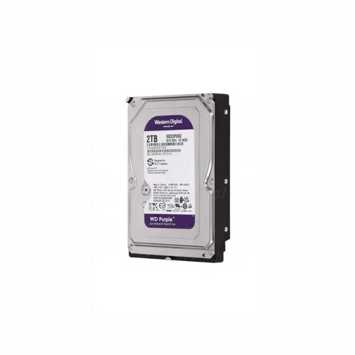 Wd Purple, Wd23purz,  3.5, 2tb, 256mb, 5400 Rpm, 7/24 Güvenlik, Hdd (türkiye Distribütörü Garantili)