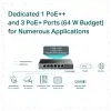 Tp-lınk Tl-sg1006pp, 6 Port, Gigabit, 4 Port Poe 64w, Yönetilemez, Metal Kasa, Masaüstü Switch
