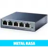 Tp-lınk Tl-sg105, 5 Port, Gigabit, Yönetilemez, Metal Kasa, Masaüstü Switch