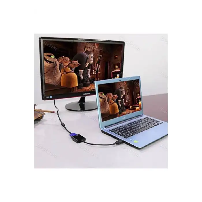 PLATOON PL-7237 HDMI TO VGA ÇEVİRİCİ JAKLI SES KABLOSU DAHİL 20CM