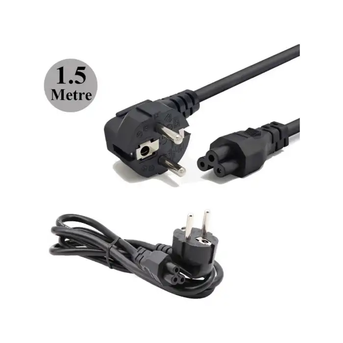 Forline 1.5m Yonca Power Kablo Laptop Adaptör Güç Kablosu, Monitör Power Güç Kablosu