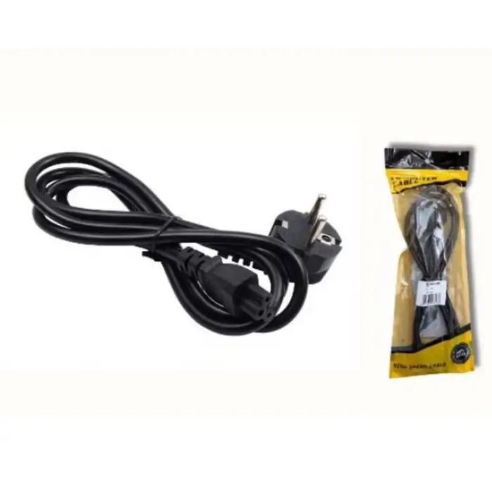 Forline 1.5m Yonca Power Kablo Laptop Adaptör Güç Kablosu, Monitör Power Güç Kablosu