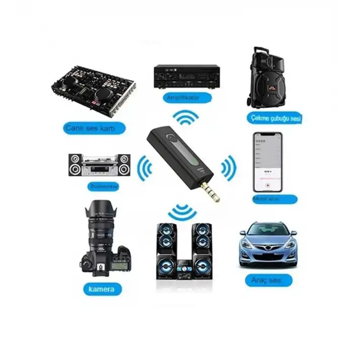 PLATOON PL-2703 K35 Wireless Jaklı Tak Çalıştır Aux Girişli Kablosuz Mini Taşınabilir Yaka Mikrofonu