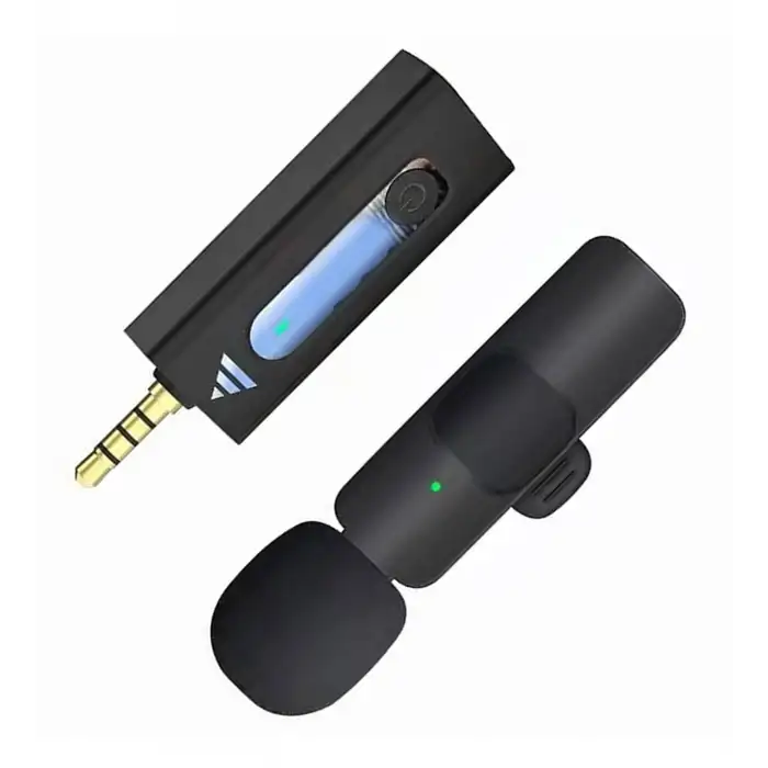 PLATOON PL-2703 K35 Wireless Jaklı Tak Çalıştır Aux Girişli Kablosuz Mini Taşınabilir Yaka Mikrofonu