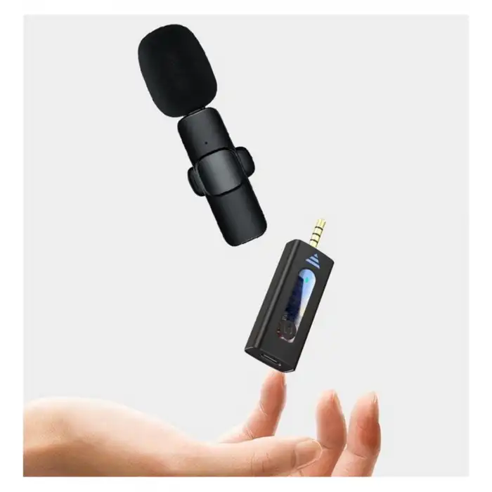 PLATOON PL-2703 K35 Wireless Jaklı Tak Çalıştır Aux Girişli Kablosuz Mini Taşınabilir Yaka Mikrofonu