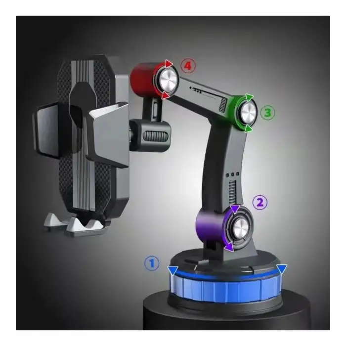 Platoon PL-8617 Universal Ayarlanabilir Siyah Araç Telefon Tutucu