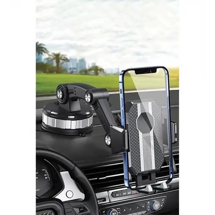 Platoon PL-8617 Universal Ayarlanabilir Siyah Araç Telefon Tutucu