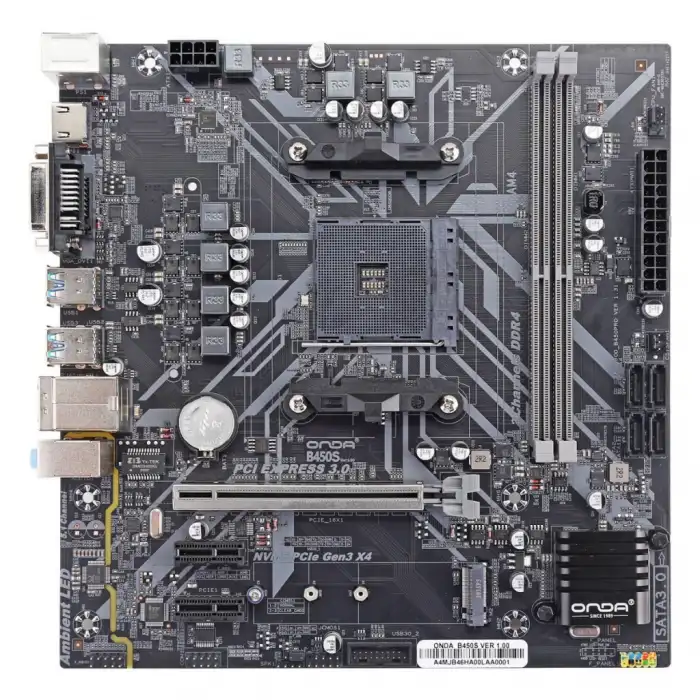 Arktek Alpha Force, Ak-b450m Eg, 2xddr4, M.2, D-sub, Dvı, Hdmı, Am4 Soket Anakart