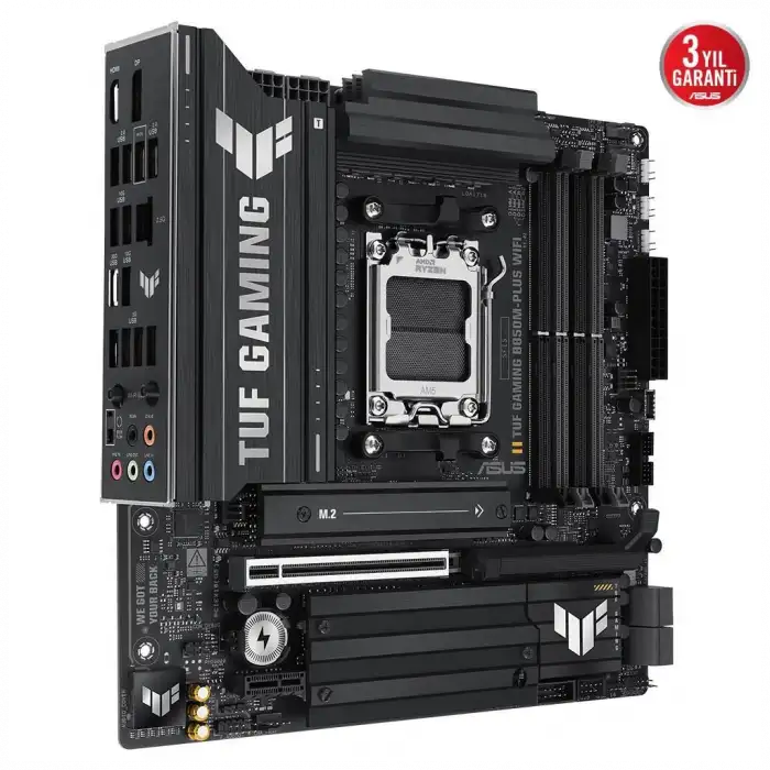 Asus Tuf Gamıng B850m-plus Wıfı, 4xddr5, 3x M.2, Hdmı, Dp, Type-c, Wi-fi 6e, Bluetooth V5.3, Am5 Soket Gamıng Anakart