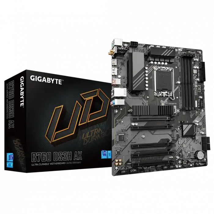 Gıgabyte B760 Ds3h Ax, Rev.1.0, 4xddr5, 2xm.2, Dp, Hdmı, Type-c, Wi-fi 6e, Bluetooth V5.3, 12-13-14.nesil, Lga1700 Soket, Anakart