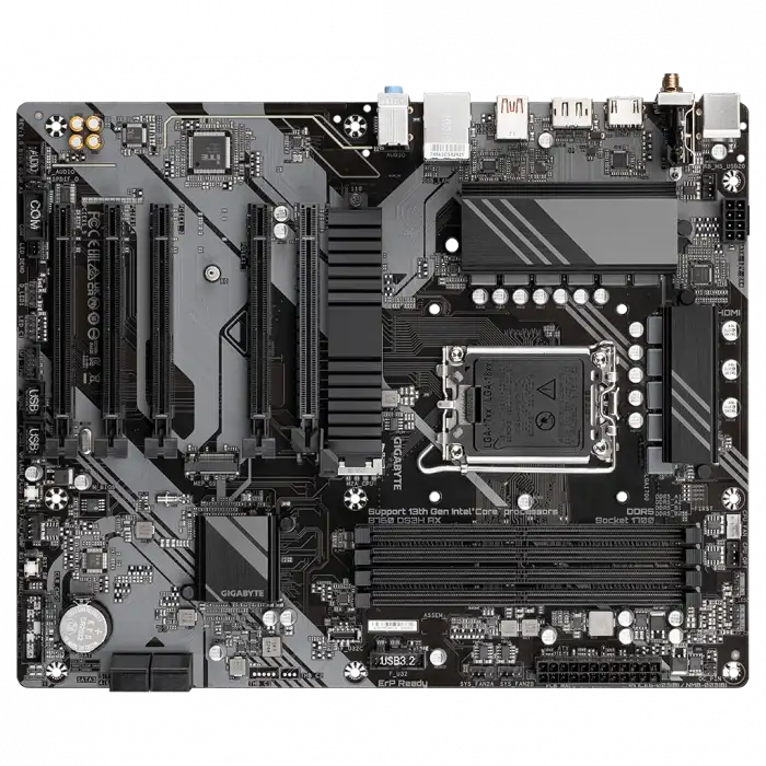 Gıgabyte B760 Ds3h Ax, Rev.1.0, 4xddr5, 2xm.2, Dp, Hdmı, Type-c, Wi-fi 6e, Bluetooth V5.3, 12-13-14.nesil, Lga1700 Soket, Anakart