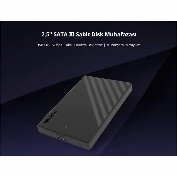 Hıksemı Hs-hub-mhb201, Usb3.0, 2,5 Disk Kutusu. (ssd Ve Hdd Destekler, 5gbps, Siyah, Win, Mac-os, Linux, Android)