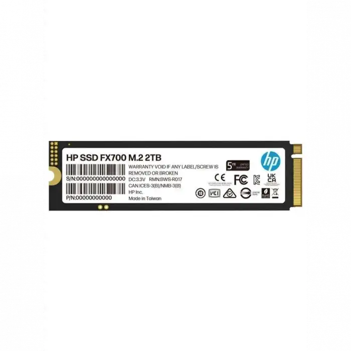 Hp 8u2n5aa, Fx700, 2tb, 7200/6200, Gen4, Nvme Pcıe M.2, 3d Nand, Ssd
