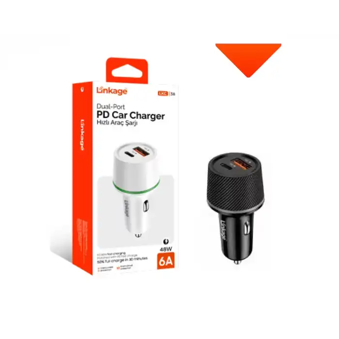 Linkage Lkc-38 6A/48W 1xusb-A+Usb-C Araç Içi Şarj Aleti