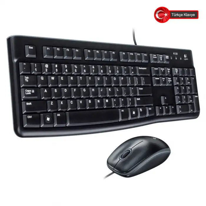 Logıtech Mk120, 920-002560, Usb Kablolu, Türkçe Q, Klavye Mouse Set