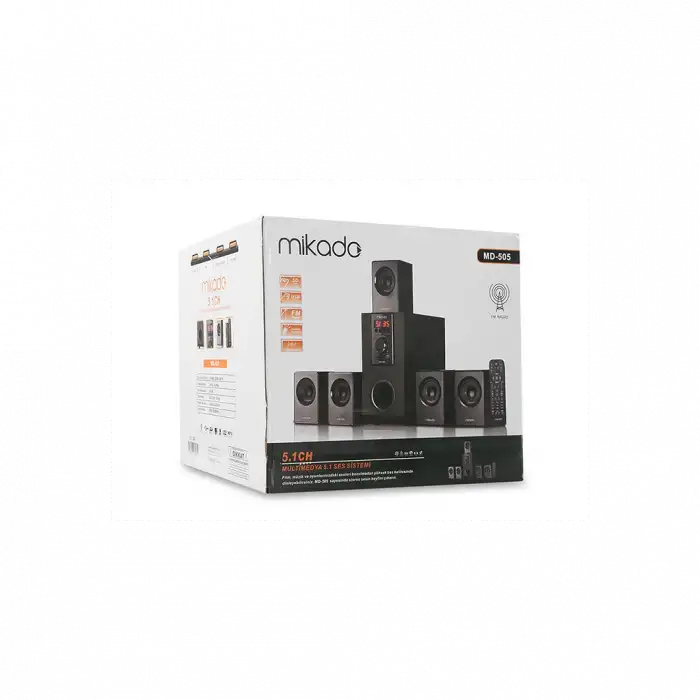 Mıkado Md-505 70w 5+1 Masaüstü Fm/bt/sd/usb Siyah Kasa Speaker