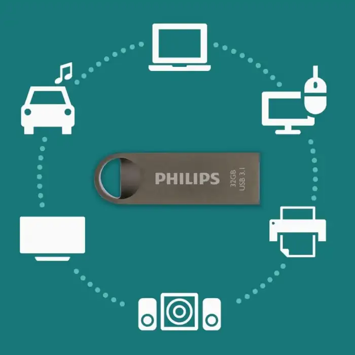 Phılıps Fm32fd165b 32gb Usb 3.1 Moon Uzay Grisi Flash Disk