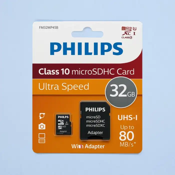 Phılıps Fm32mp45b 32gb Sdhc Uhs-ı V10 Class10 Microsd Kart Bellek (sd Adaptörlü)