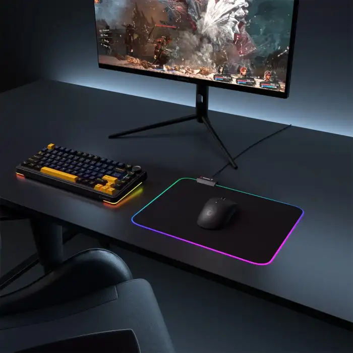 Rampage Mp-21 Pulsar M Rgb 252x328x3mm Rgb Led Gaming Mouse Pad (siyah)