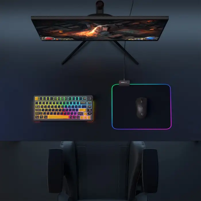 Rampage Mp-23 Blıtz M Rgb 252x328x3mm Rgb Led Gaming Mouse Pad (siyah)