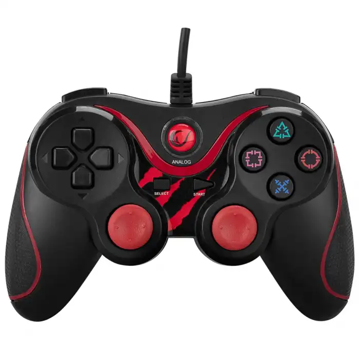 Rampage Sg-r601, Kırmızı, Pc/ps3, 1.8mt Kablolu, Çift Titreşimli, Gamepad