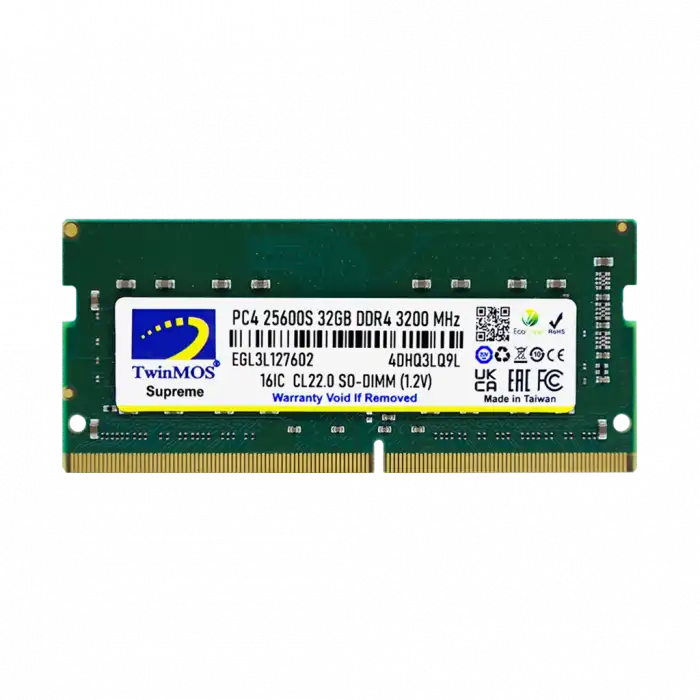 Twinmos Mdd432gb3200n, 32gb, Ddr4, 3200mhz, 1.2v Notebook Ram