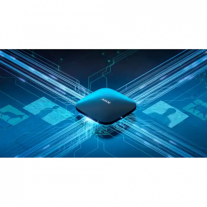 Ajax Hub2 Plus, Kablosuz, Görsel Doğrulamalı, Alarm Paneli, Siyah