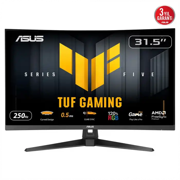 Asus Tuf Gamıng Vg32vQm5b 31,5 0,5ms, 250hz, Fullhd Curved, Dp, 2xhdmı, Va Panel, 1500r, Display Widget Center, Gamıng Monitör