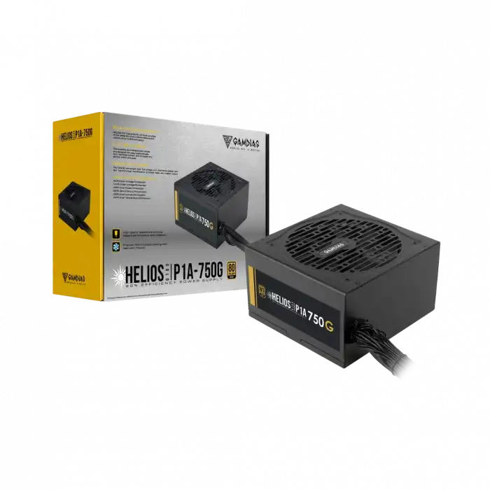 Gamdıas Helıos P1a-750g, 750w, 80+ Gold, Aktif Pfc, Gamıng, Atx, Power Supply (psu)