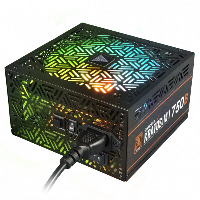 Gamdıas Kratos M1-750b, 750w, 80+ Bronze,  Aktif Pfc, Rgb, Gamıng, Atx, Power Supply (psu)