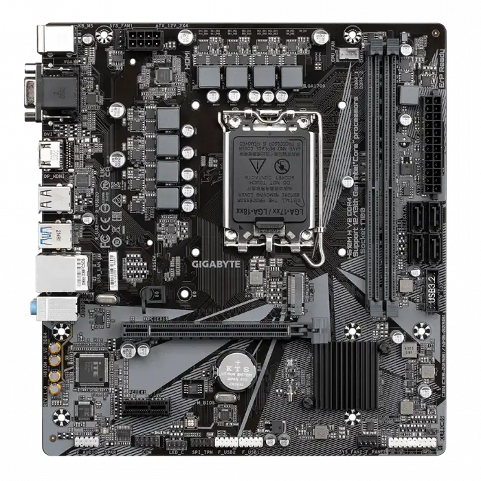 Gıgabyte H610m H V2 Ddr4, Rev1.0, 3200mhz. 2xddr4, M.2, D-sub, Hdmı, 12-13.14.nesil, Lga1700 Soket, Anakart