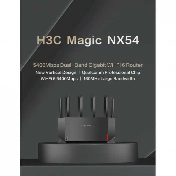 H3c Magic Nx54 Dual Band Wifi 6 5400mbps 4port Gigabit 6ad Anten Masaüstü Router Access Point