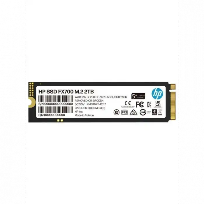Hp 8u2n5aa, Fx700, 2tb, 7200/6200, Gen4, Nvme Pcıe M.2, 3d Nand, Ssd