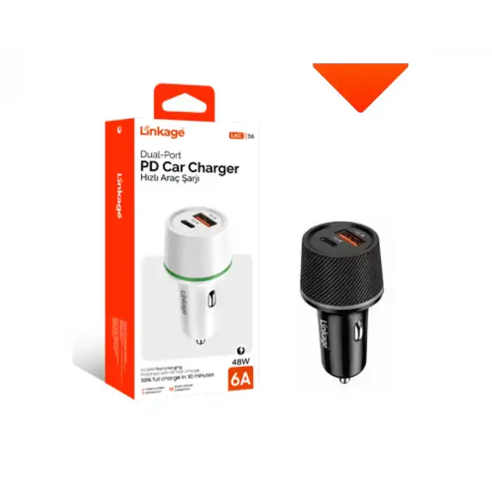 Linkage Lkc-38 6A/48W 1xusb-A+Usb-C Araç Içi Şarj Aleti