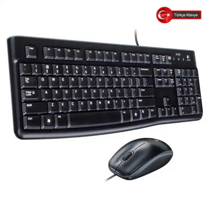 Logıtech Mk120, 920-002560, Usb Kablolu, Türkçe Q, Klavye Mouse Set