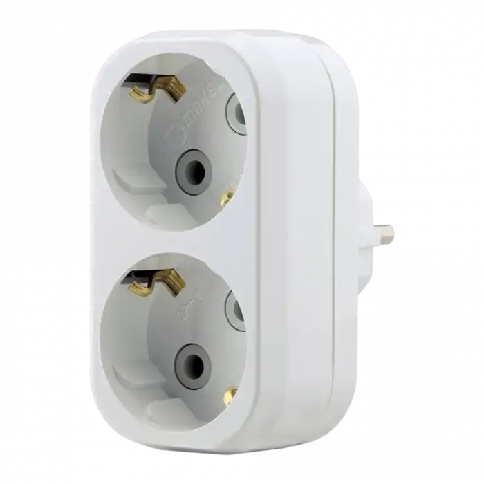 MAKEL 2Lİ I TİPİ TOPRAKLI GOLYAT PRİZ BEYAZ