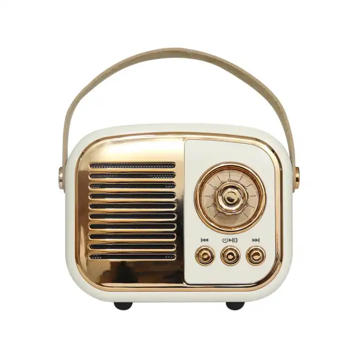 Mıkado Md-24bt Echoes Beyaz 3w Taşınabilir Usb/tf Kart/bluetooth 800mah Klasik Retro Müzik Kutusu