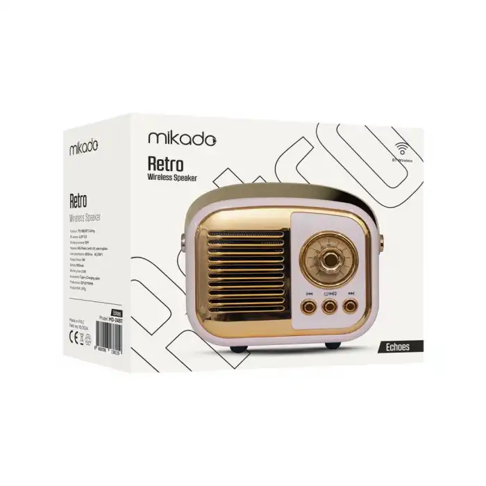 Mıkado Md-24bt Echoes Pembe 3w Taşınabilir Usb/tf Kart/bluetooth 800mah Klasik Retro Müzik Kutusu