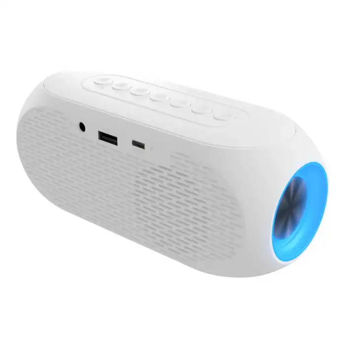 Mıkado Md-w7 Beyaz 5w Fm Radyo Usb Aux Bluetooth Kablosuz Taşınabilir 1200mah Batarya Alarmlı Saat Derece Ve Speaker