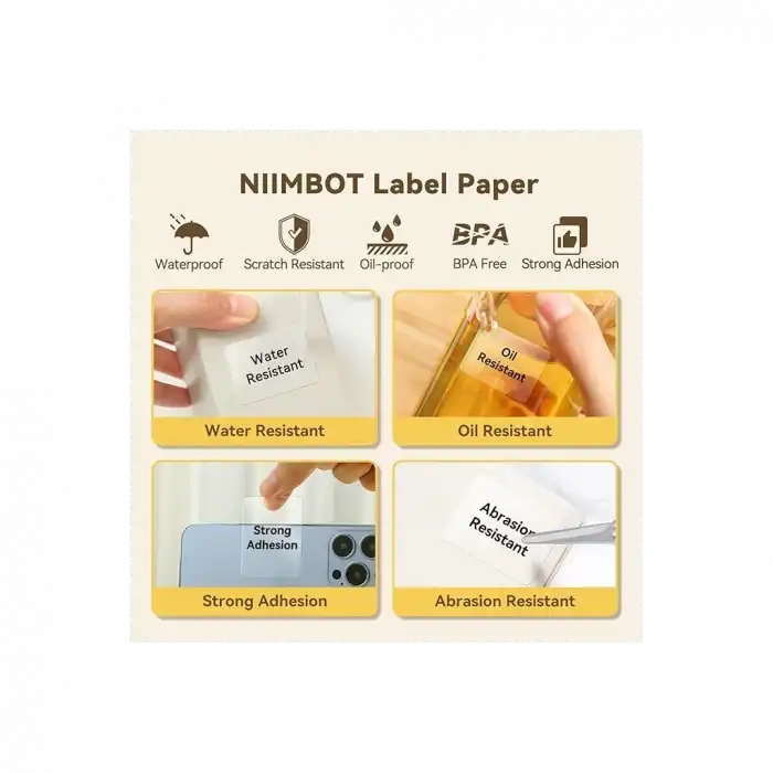 Nıımbot T40 Etiket 40mm X 60mm 125 Adet Şeffaf  (b1,b21s,b3s)