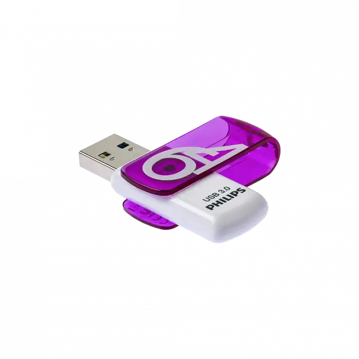 Phılıps Fm64fd00b 64gb Usb 3.0 Vivid Mor Flash Disk