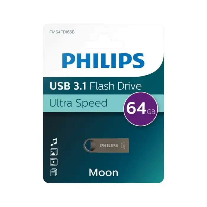 Phılıps Fm64fd165b 64gb Usb 3.1 Moon Uzay Grisi Flash Disk