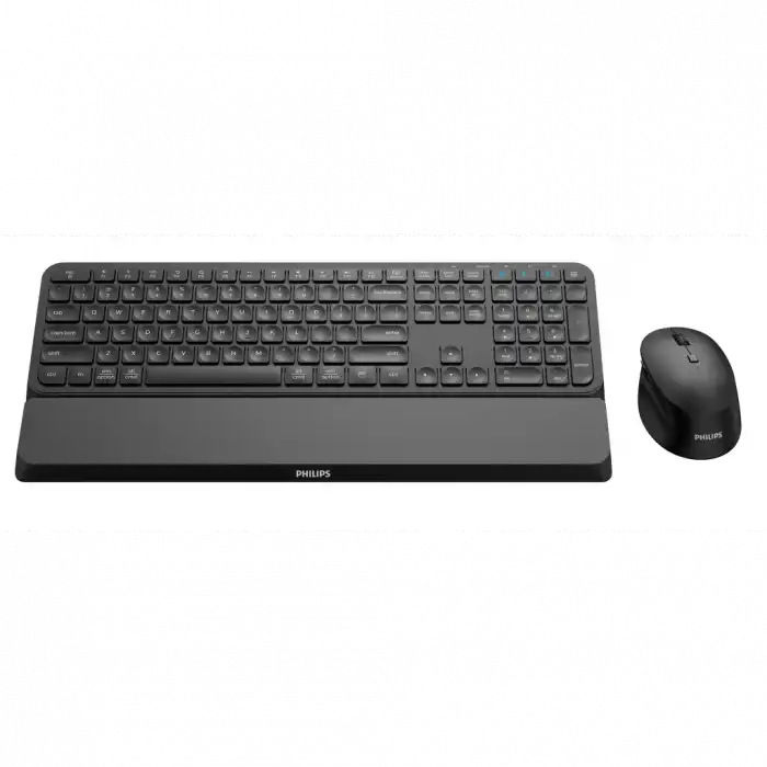 Phılıps Spt6607b, Siyah, Türkçe Q, 2.4ghz Ve Bluetooth Kablosuz, Bilek Destekli, Multimedya Klavye Mouse Set