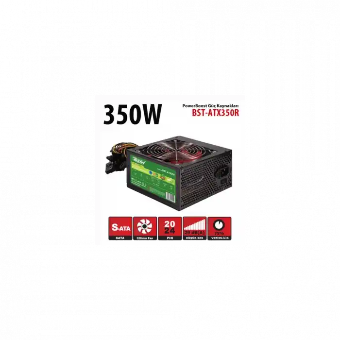 PowerBoost BST-ATX350R 350W, Sata, 12cm Fan,  BOX PSU