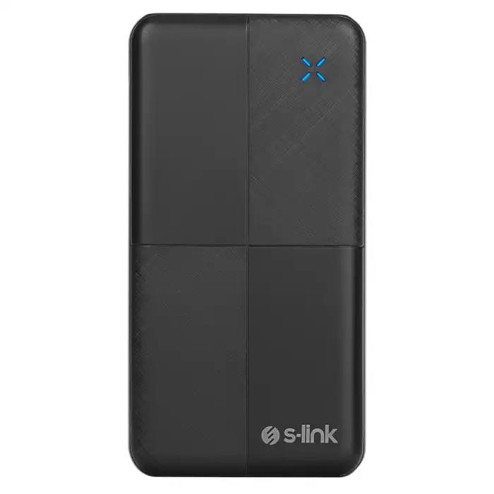 S-lınk Ip-g12n Siyah 10.000mah 2xusb 1xmicro Usb 1xtype-c 4 Led Göstergeli Powerbank