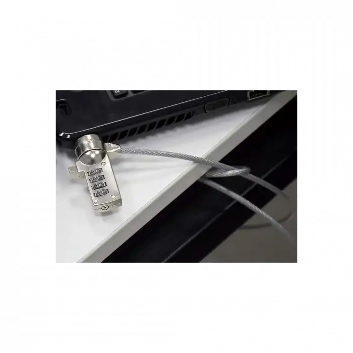 S-lınk Sl-s202, Şifreli Notebook Kilidi, 110cm, Kaplamalı Çelik Kablo.