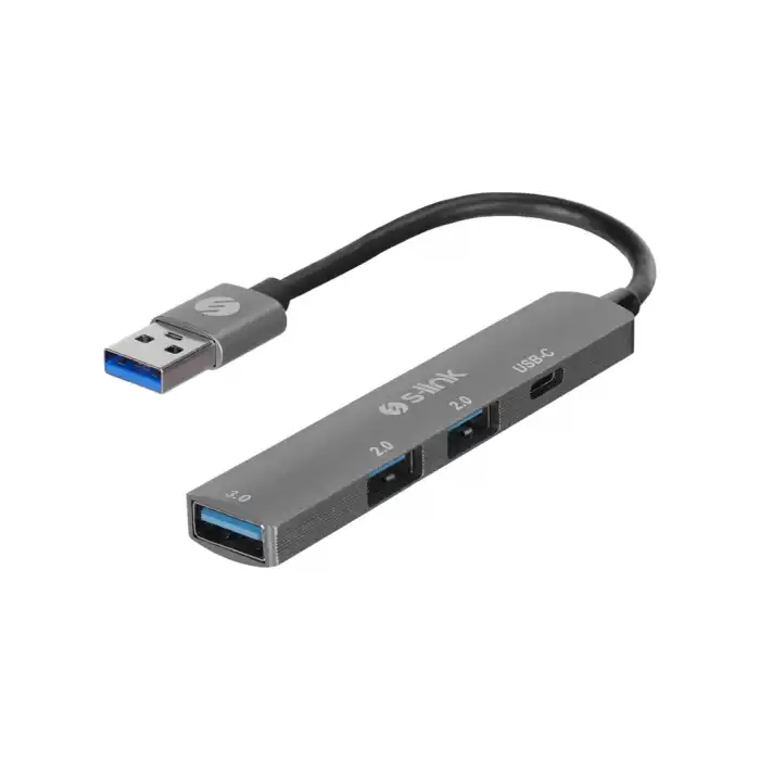 S-lınk Sw-u322, Usb3.0 To 2xusb 2.0, 1xusb3.0, 1xtype-c, Metal, Usb Hub