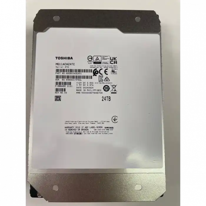 Toshıba Enterprıse, Mg11aca24te, 3.5, 24tb, 1gb 7200 Rpm, 7/24 Güvenlik, Data Center, Nas, Server, Hdd