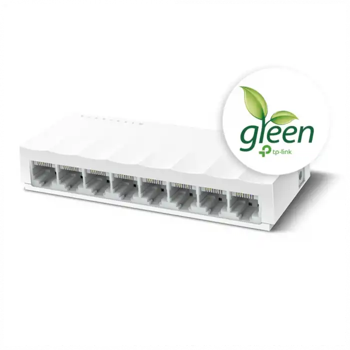 Tp-lınk Ls1008, Green Tech, 8 Port, Megabit, Yönetilemez, Masaüstü Switch
